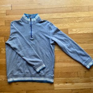 ROBERT GRAHAM Reversible Quarter Zip Pullover Sweatshirt